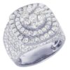 925 Sterling Silver Moissanite Diamond Men Ring, Fully Iced Gold Plated Men Pinky Ring, Round Moissanite Diamond Hip Hop Ring For Him