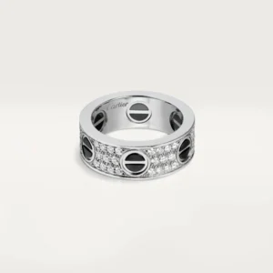 1_36db8d68-8e5a-4e6e-bfe7-453de5df21b8_600x600 925 Sterling Silver Round Moissanite Diamond LOVE Unisex Ring, Fully Iced Gold Plated Men LOVE Pinky Ring, Round Moissanite Diamond Hip Hop Ring For Him