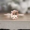 1_47147589-efac-41e5-b772-2d7070f391f3_600x600 Oval Peach Pink Morganite Engagement Ring, Promise Ring, Half Eternity Diamond Band Ring, Morganite Solitaire Ring, Rose Gold Ring