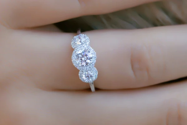 1_4ed2f51d-2a06-47d8-bf74-25b3546784b9_600x600 Round 3 Stone Moissanite Halo Diamond Engagement Ring, Sterling Silver Moissanite Diamond Wedding Ring For Bridal, 10K/14K Gold Anniversary Diamond Ring For Gift