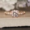 1_5309feef-37fc-471a-a64c-52bcf5d0a441_600x600 Round Pink Morganite Engagement Ring, Diamond Milgrain Band, 10k Rose Gold Morganite Ring, Bridal Ring, Promise Ring, Wedding Ring