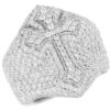 1_53241629-cf1d-493c-81e9-fa0482b23dda_600x600 925 Sterling Silver Moissanite Diamond CROSS Men Ring, Fully Iced Gold Plated Men Pinky Ring, Round Moissanite Diamond Hip Hop Ring For Him