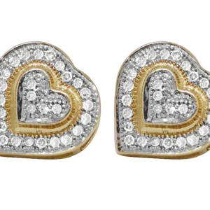 Round VVS Diamond Sterling Silver Stud Solitaire Diamond Earring, 10K/14K Gold Hip Hp Jewelry For Women, Anniversary Gift For Her