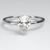 Pear Cut Moissanite Solitaire Diamond Engagement Ring, Sterling Silver Moissanite Diamond Wedding Ring For Bridal, 10K/14K Gold Anniversary Diamond Ring For Gift