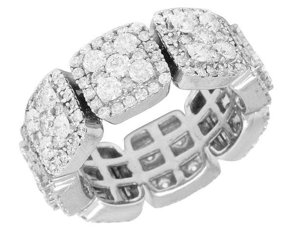 1_6aac1911-a99c-48f5-8992-5033530ddd96_600x600 925 Sterling Silver Moissanite Diamond Cuban Chain Men Ring, Fully Iced Gold Plated Men Pinky Ring, Round Moissanite Diamond Hip Hop Ring For Him