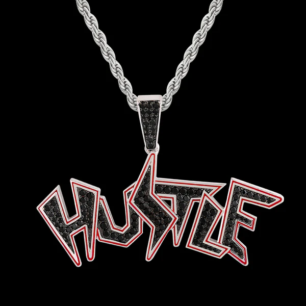 Round White VVS Diamond Customized Letter Hip Hop Pendant, Sterling Silver Iced Out Birthday Gift Pendant, Charm Diamond Hip Hop Pendant