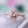 1_8aa4ad69-4697-478f-8a2d-137befb41f6c_600x600 Rose Gold Pink Morganite Engagement Ring Diamond Halo Wedding Art Deco Women Bridal Set Oval Cut Antique Anniversary Gift for Her Promise