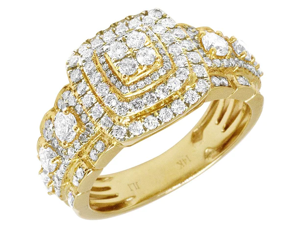 925 Sterling Silver Moissanite Diamond Men Ring, Fully Iced Gold Plated Men Pinky Ring, Round Moissanite Diamond Hip Hop Ring For Him
