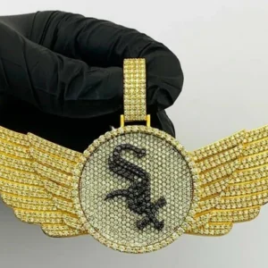 Round VVS Diamond Angel Customized Pendant, Customized Letter Diamond Pendant, Full Iced Out Diamond Hip Hop Charm Pendant