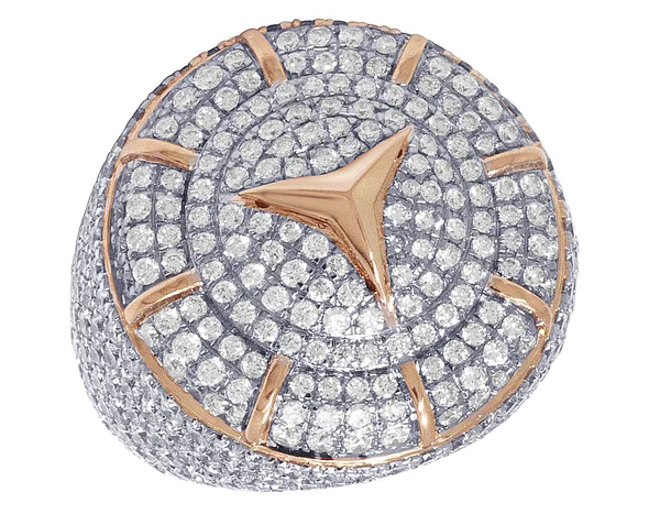 1_96745ded-4d66-4036-a3ab-9d668ba3cd1e_600x600 925 Sterling Silver Moissanite Diamond Mercedes Men Ring, Fully Iced Gold Plated Men Pinky Ring, Round Moissanite Diamond Hip Hop Ring For Him