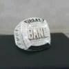 925 Sterling Silver Round Moissanite Diamond Champion Men Ring, Fully Iced Gold Plated Men Pinky Ring, Round Moissanite Diamond Hip Hop Ring For Him
