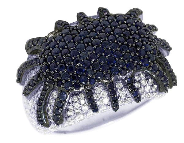 925 Sterling Silver Moissanite Diamond Men Ring, Fully Iced Gold Plated Men Pinky Ring, Round Moissanite Diamond Hip Hop Ring For Him