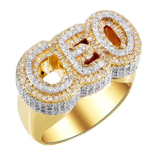 1_d26c943a-9ac0-432e-a046-155abb52c19c_600x600 925 Sterling Silver Round Moissanite Diamond CEO Men Ring, Fully Iced Gold Plated Men Pinky Ring, Round Moissanite Diamond Hip Hop Ring For Him