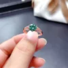 Dainty & Gorgeous Green Moissanite Ring 2ct D Color Anniversary Gift For Wife, Sterling Silver and Solid Gold Women Ring For Wedding Gift, Women's Ring Promise ring, Proposal Ring For Her