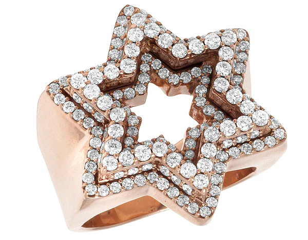 1_e0f6cf67-6d91-4b71-a177-07d94dfdd4f5_600x600 925 Sterling Silver Moissanite Diamond STAR Men Ring, Fully Iced Gold Plated Men Pinky Ring, Round Moissanite Diamond Hip Hop Ring For Him