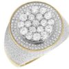 1_f26a5c32-00b8-4b59-975d-f8f9549e19e6_600x600 925 Sterling Silver Moissanite Diamond Men Ring, Fully Iced Gold Plated Men Pinky Ring, Round Moissanite Diamond Hip Hop Ring For Him
