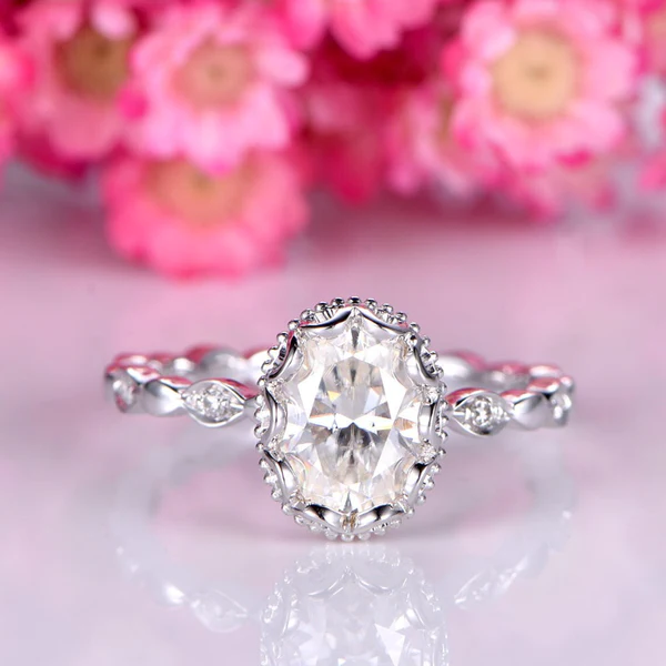 1_f2c3abb5-fa2a-4b67-88e6-943eef3ccdd2_600x600 Oval Moissanite Solitaire Diamond Engagement Ring, Moissanite Wedding Ring, Silver Moissanite Diamond Women Ring, Proposal Gold Ring For Her