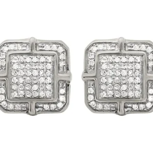 Round VVS Diamond Sterling Silver Stud Solitaire Diamond Earring, 10K/14K Gold Hip Hp Jewelry For Women, Anniversary Gift For Her