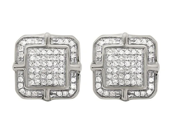 Round VVS Diamond Sterling Silver Stud Solitaire Diamond Earring, 10K/14K Gold Hip Hp Jewelry For Women, Anniversary Gift For Her