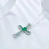 2_06f068da-20ed-4f6c-8b82-aab9717fe63d_600x600 Round White VVS Diamond & Green Emerald Diamond CROSS Hip Hop Pendant, Sterling Silver Iced Out Birthday Gift Pendant, Charm Diamond Hip Hop Pendant