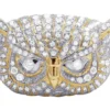 925 Sterling Silver Moissanite Diamond OWL Men Ring, Fully Iced Gold Plated Men Pinky Ring, Round Moissanite Diamond Hip Hop Ring For Him