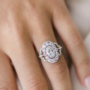 Round Moissanite Solitaire Diamond Engagement Ring, Sterling Silver Moissanite Diamond Wedding Ring For Bridal, 10K/14K Gold Anniversary Diamond Ring For Gift