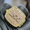 Men's Iced Out Championship Ring, VVS Moissanite Diamond Rings, Custom Hip Hop Champion Ring, 925 Silver Rapper Hip Hop Champion Rings Gift