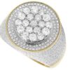2_44abab74-c25c-4b35-8eb7-81d4b49f74d6_600x600 925 Sterling Silver Moissanite Diamond Men Ring, Fully Iced Gold Plated Men Pinky Ring, Round Moissanite Diamond Hip Hop Ring For Him