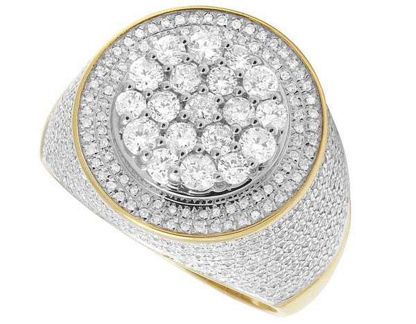 2_44abab74-c25c-4b35-8eb7-81d4b49f74d6_600x600 925 Sterling Silver Moissanite Diamond Men Ring, Fully Iced Gold Plated Men Pinky Ring, Round Moissanite Diamond Hip Hop Ring For Him
