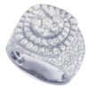 925 Sterling Silver Moissanite Diamond Men Ring, Fully Iced Gold Plated Men Pinky Ring, Round Moissanite Diamond Hip Hop Ring For Him