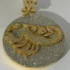 Round VVS Diamond SCORPION Customized Pendant, Customized Letter Diamond Pendant, Full Iced Out Diamond Hip Hop Charm Pendant