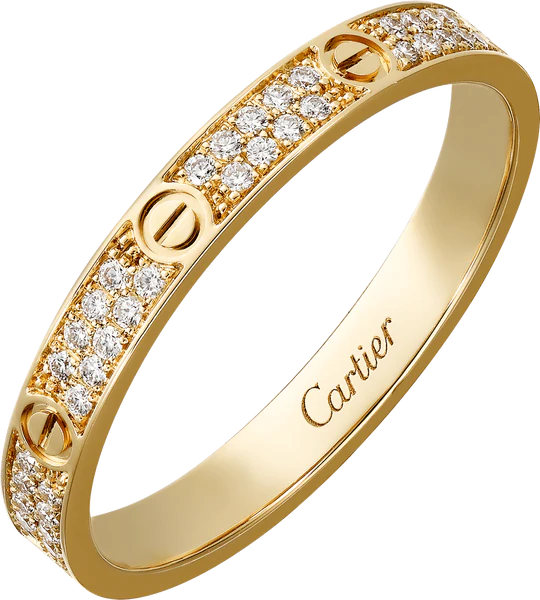 925 Sterling Silver Round Moissanite Diamond LOVE Unisex Ring, Fully Iced Gold Plated Men LOVE Pinky Ring, Round Moissanite Diamond Hip Hop Ring For Him