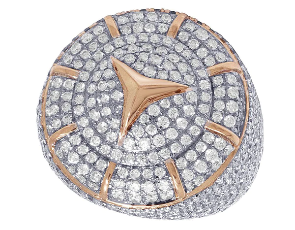 2_a3ce2a63-282d-468b-8865-c590f78308f0_600x600 925 Sterling Silver Moissanite Diamond Mercedes Men Ring, Fully Iced Gold Plated Men Pinky Ring, Round Moissanite Diamond Hip Hop Ring For Him