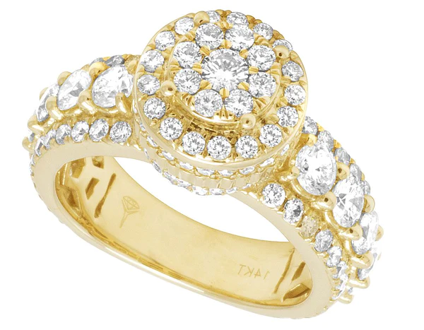 925 Sterling Silver Moissanite Diamond Men Ring, Fully Iced Gold Plated Men Pinky Ring, Round Moissanite Diamond Hip Hop Ring For Him