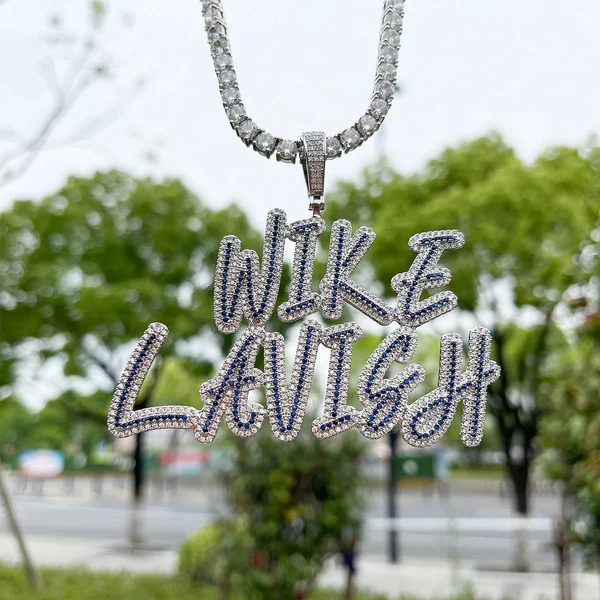 VVS Diamond Personalized Name Pendant, Hip Hop Jewelry, Gift For Him, Men's Jewelry, Personalized Gifts, Iced Out Accessories Man, Jewelry Gift For Man
