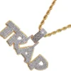 Customized TRAP Round VVS Diamond Hip Hop Pendant, Sterling Silver Iced Out Birthday Gift Pendant, Charm Diamond Hip Hop Pendant