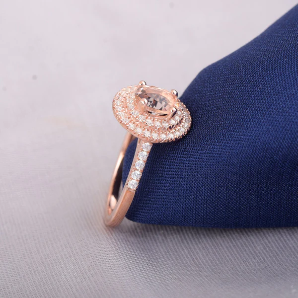2_fd1c65d6-2661-4b46-9510-0573f6a634c5_600x600 Natural Oval Morganite Ring Morganite Engagement Ring 14K Rose Gold Morganite Ring Morganite & Diamond Ring Anniversary Gift For Wife