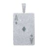 Round VVS Diamond Rummy Card Customized Pendant, Customized Letter Diamond Pendant, Full Iced Out Diamond Hip Hop Charm Pendant