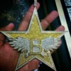 Round VVS Diamond STAR Customized Pendant, Customized Letter Diamond Pendant, Full Iced Out Diamond Hip Hop Charm Pendant