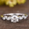 3_221501f2-991f-42ad-95a2-1d66c6919b30_600x600 Round Moissanite Solitaire Diamond Engagement Ring, Moissanite Wedding Ring, Silver Moissanite Diamond Women Ring, Proposal Gold Ring For Her