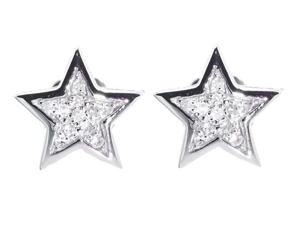 Round VVS Diamond Sterling Silver Stud STAR Diamond Earring, 10K/14K Gold Hip Hp Jewelry For Women, Anniversary Gift For Her