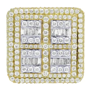 3_3078e1d5-5b4e-47e8-a482-6e5743b355d3_600x600 925 Sterling Silver Moissanite Diamond Men Ring, Fully Iced Gold Plated Men Pinky Ring, Round Moissanite Diamond Hip Hop Ring For Him