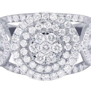 925 Sterling Silver Moissanite Diamond Men Ring, Fully Iced Gold Plated Men Pinky Ring, Round Moissanite Diamond Hip Hop Ring For Him