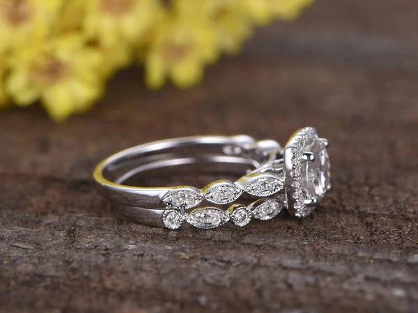 3_3c803f61-4fb9-4877-9475-beb9b910098b_600x600 Round Moissanite Diamond ring with matching band, round Moissanite ring and matching band bridal set, round Moissanite ring and band set