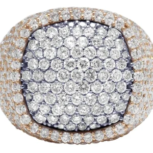 3_4033f2ca-412f-4f32-9b1a-380039f8a489_600x600 925 Sterling Silver Moissanite Diamond Men Ring, Fully Iced Gold Plated Men Pinky Ring, Round Moissanite Diamond Hip Hop Ring For Him