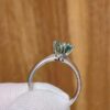 Moissanite Ring, Green Moissanite Ring, Excellent Quality D Color Moissanite Ring, Moissanite Silver Ring, Dainty Ring, Green Moissanite