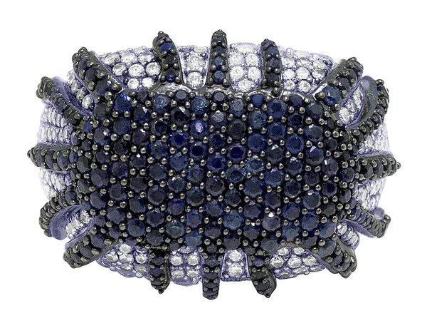 925 Sterling Silver Moissanite Diamond Men Ring, Fully Iced Gold Plated Men Pinky Ring, Round Moissanite Diamond Hip Hop Ring For Him