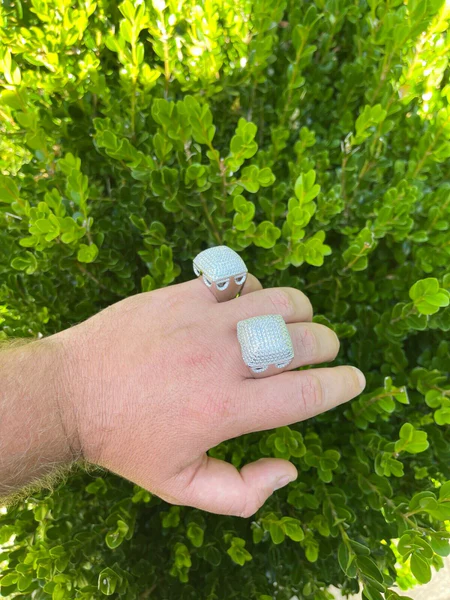 Moissanite Diamond Customized Men Diamond Ring, Sterling Silver Champion Men Ring For Birthday Gift, Gold Plated Diamond Ring, Men Ring