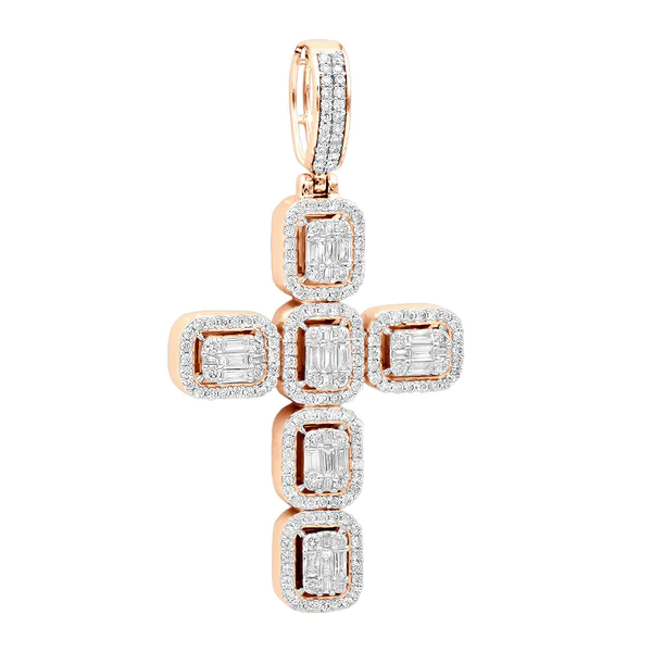 3_74e3f52a-a79c-4178-8347-f863b88407b6_600x600 Round & Baguette VVS Diamond CROSS Hip Hop Pendant, Sterling Silver Iced Out Birthday Gift Pendant, VVS Diamond Hip Hop Charm Pendant
