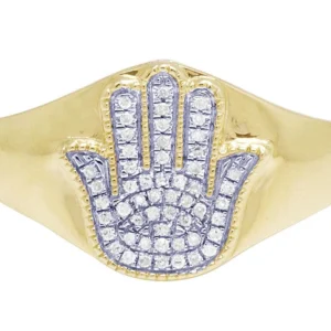 3_797829ff-7236-4efb-90bf-f50588a37fa1_600x600 925 Sterling Silver Moissanite Diamond HAND Men Ring, Fully Iced Gold Plated Men Pinky Ring, Round Moissanite Diamond Hip Hop Ring For Him